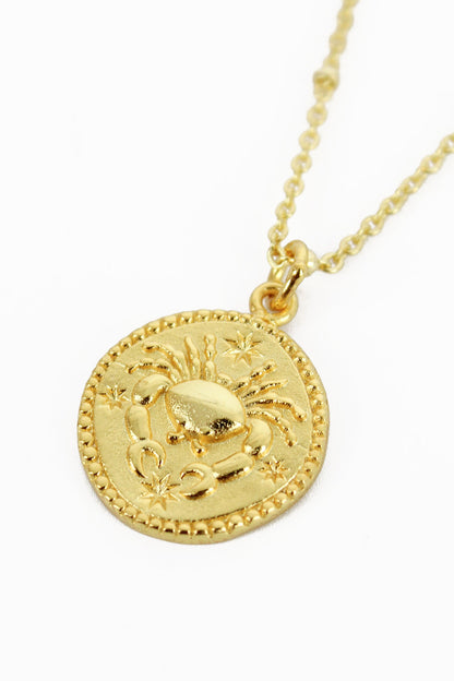 CANCER GOLD PENDANT (8108089147608)
