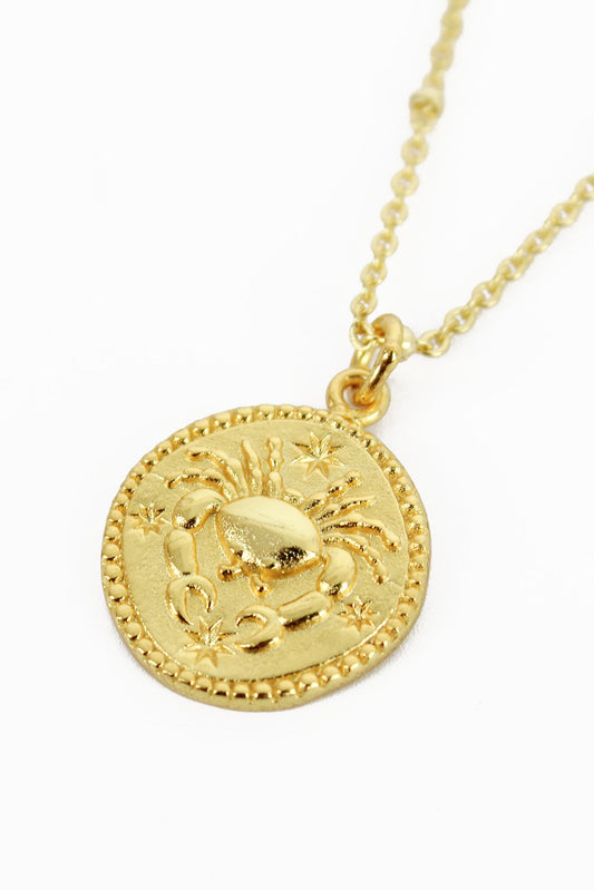 CANCER GOLD PENDANT (8108089147608)