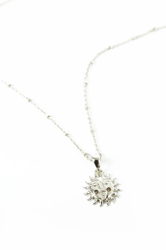 SILVER SUN NECKLACE