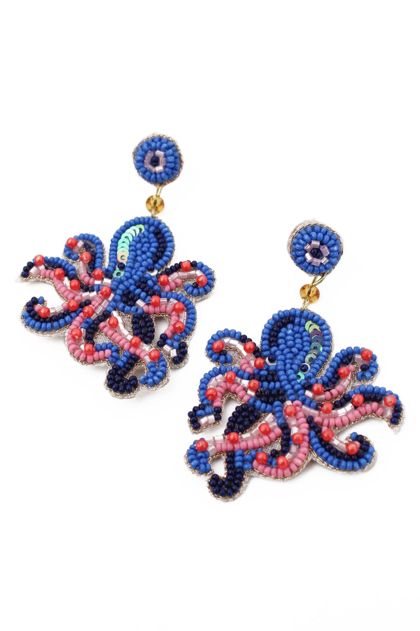 OCTOPUS BEADED EARRINGS