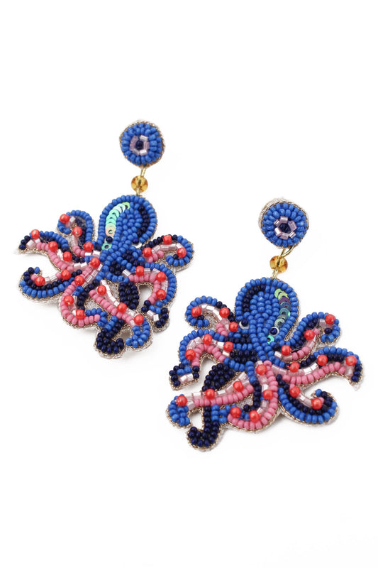 OCTOPUS BEADED EARRINGS