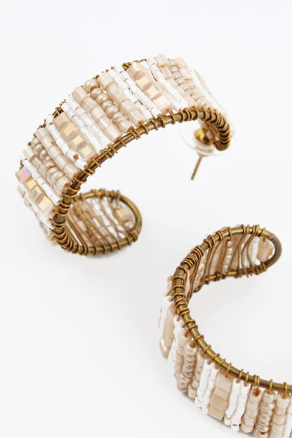 PEARL AND GOLD HOOPS