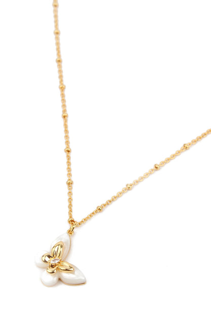 PEARL BUTTERFLY GOLD NECKLACE