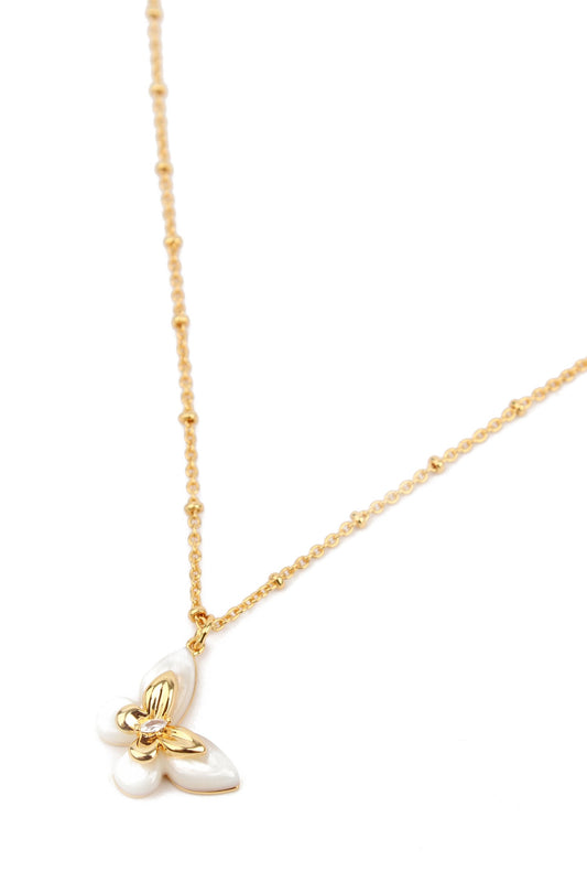 PEARL BUTTERFLY GOLD NECKLACE