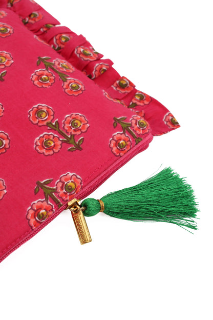 PINK FRILL POUCH