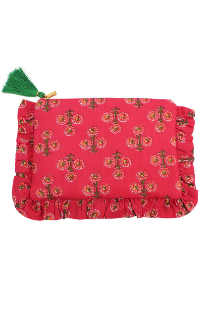 PINK FRILL POUCH