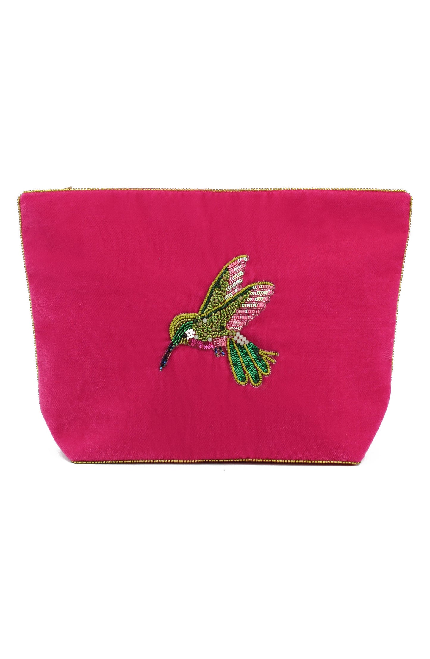 PINK HUMMINGBIRD LARGE POUCH