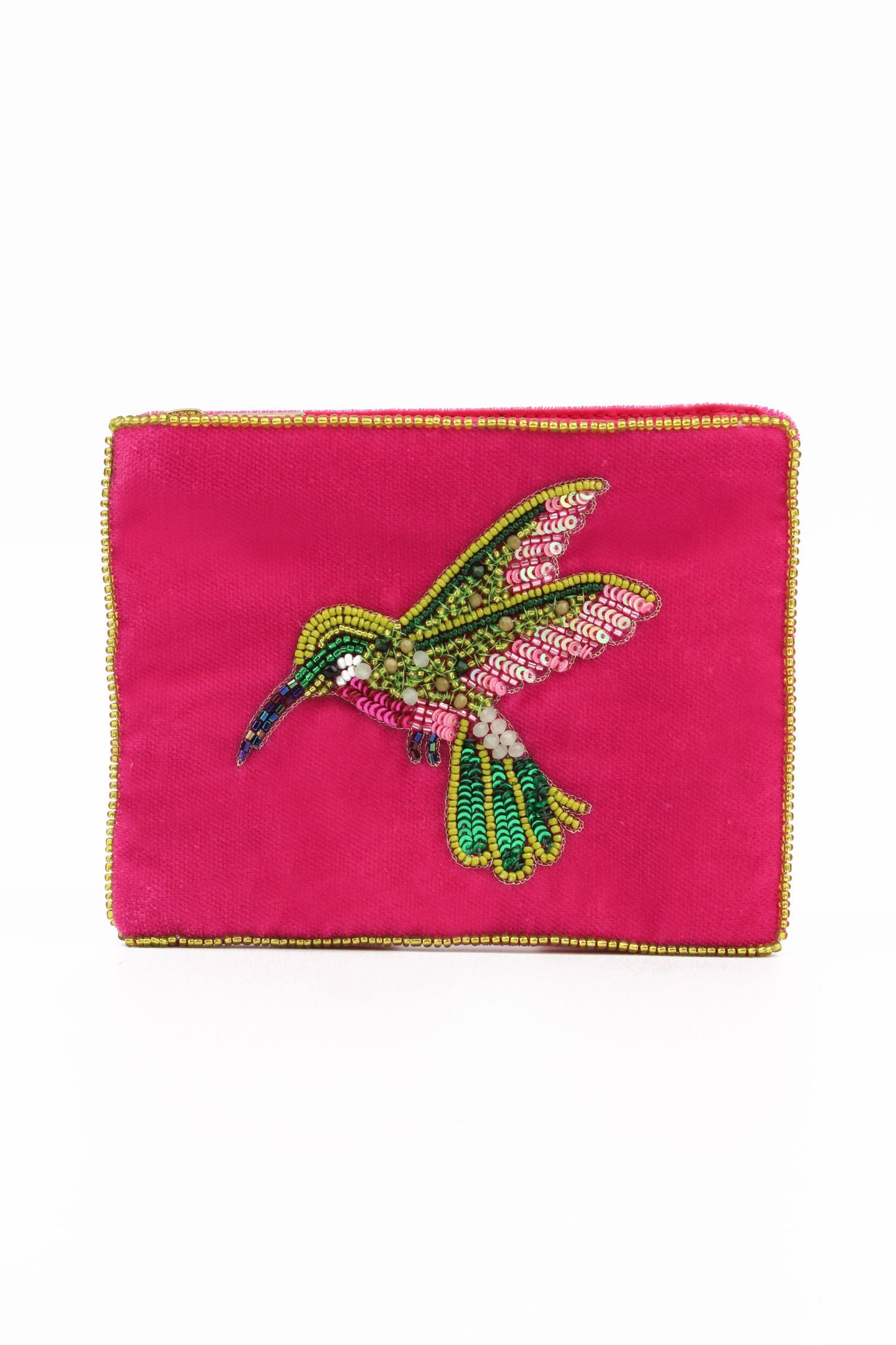 PINK HUMMINGBIRD SMALL POUCH