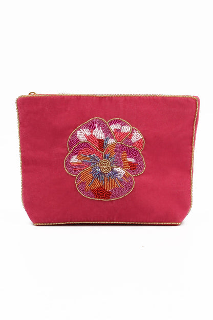 PINK PANSY MEDIUM POUCH