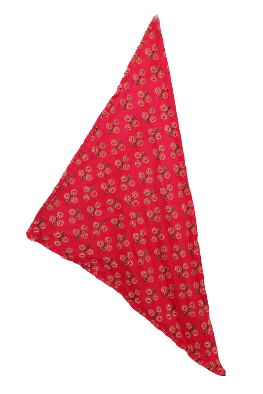 PINK PRINT FRILL SCARF