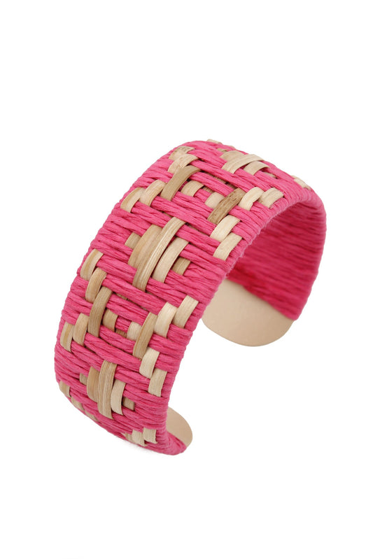 PINK RAFFIA BANGLE