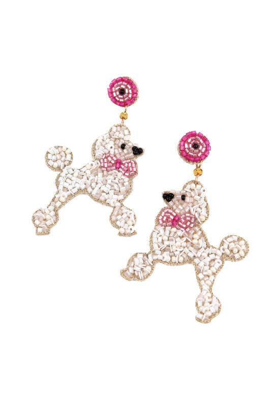 POODLE BEADED EARRINGS
