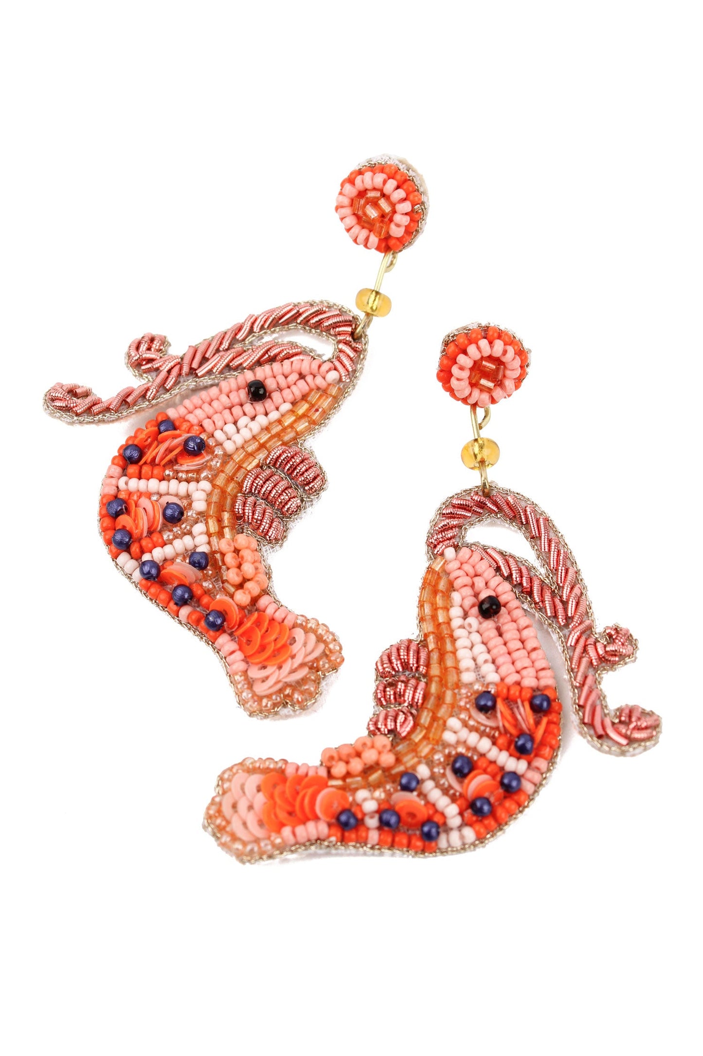 PRAWN BEADED EARRINGS