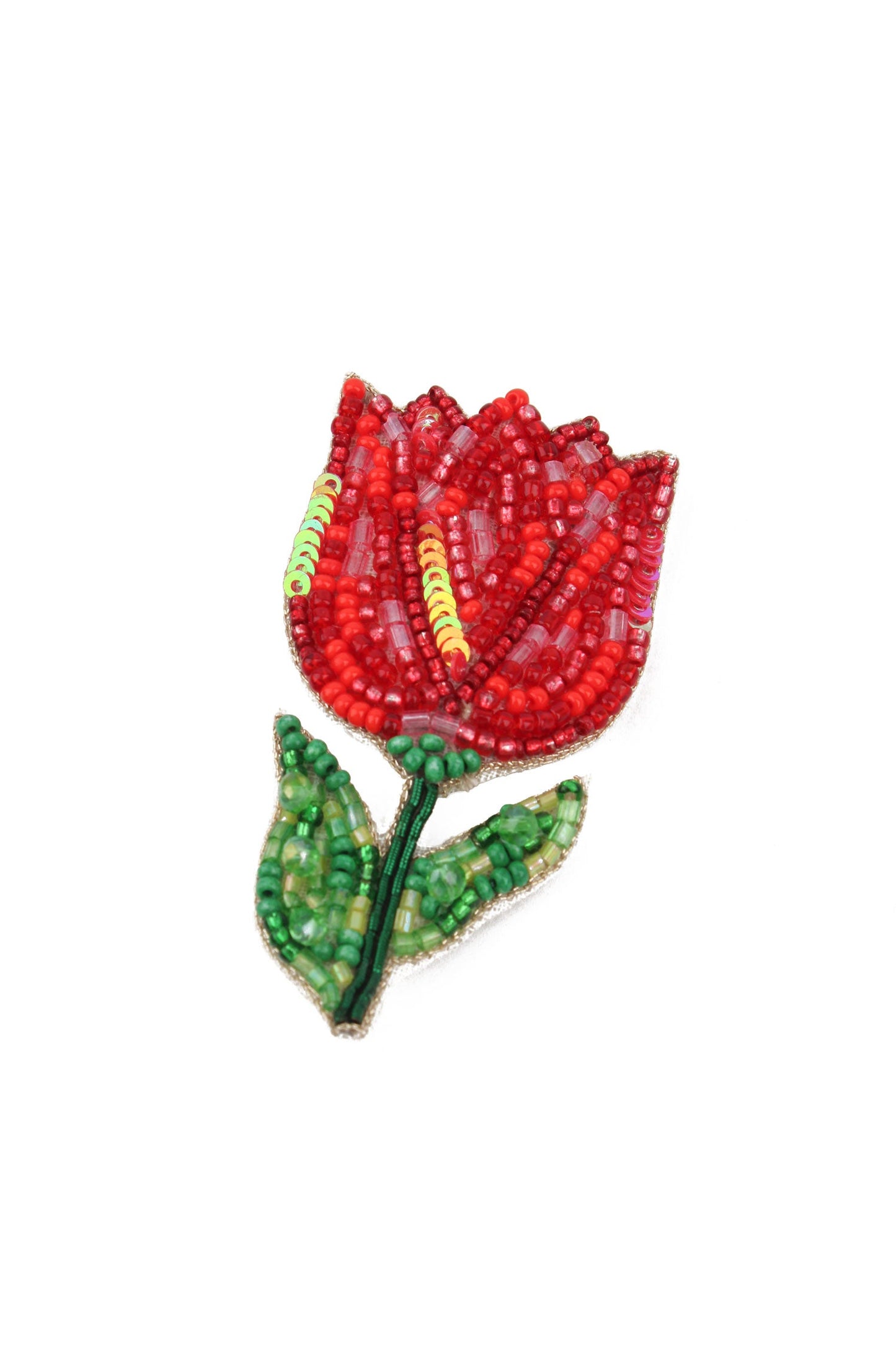 RED TULIP BROOCH