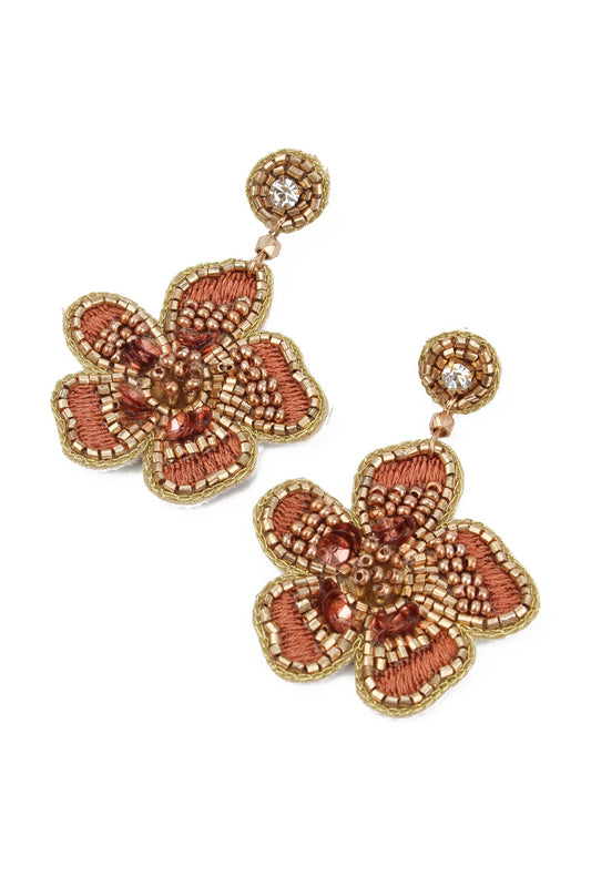 ROSE GOLD FLOWER EARRING