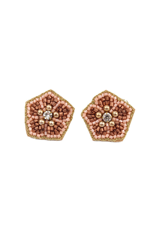 ROSE GOLD FLOWER STUD