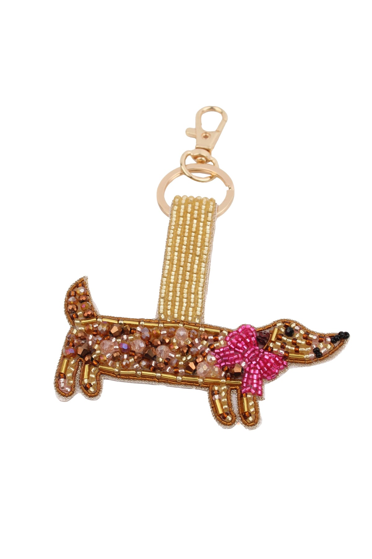 SAUSAGE DOG WITH BOW KEYRING
