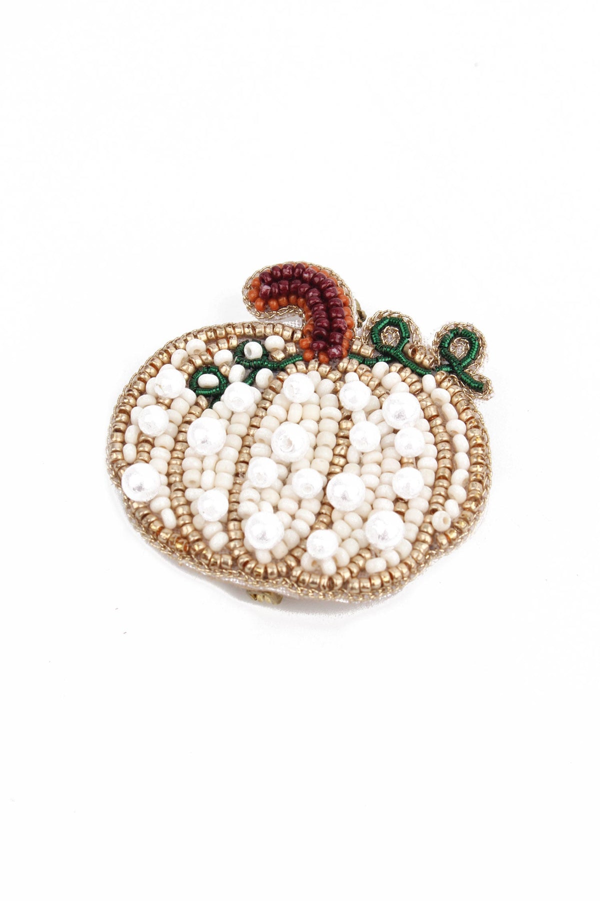 WHITE PUMPKIN BROOCH