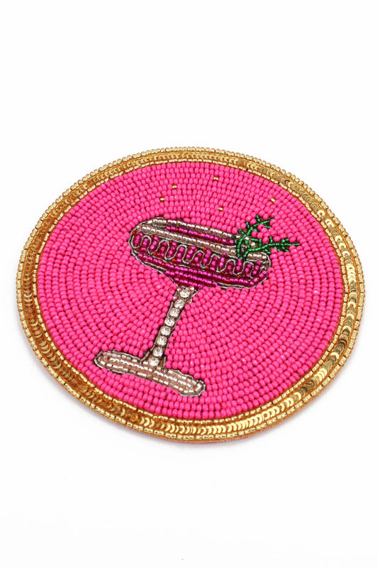 PINK BERRY FIZZ COCKTAIL COASTER