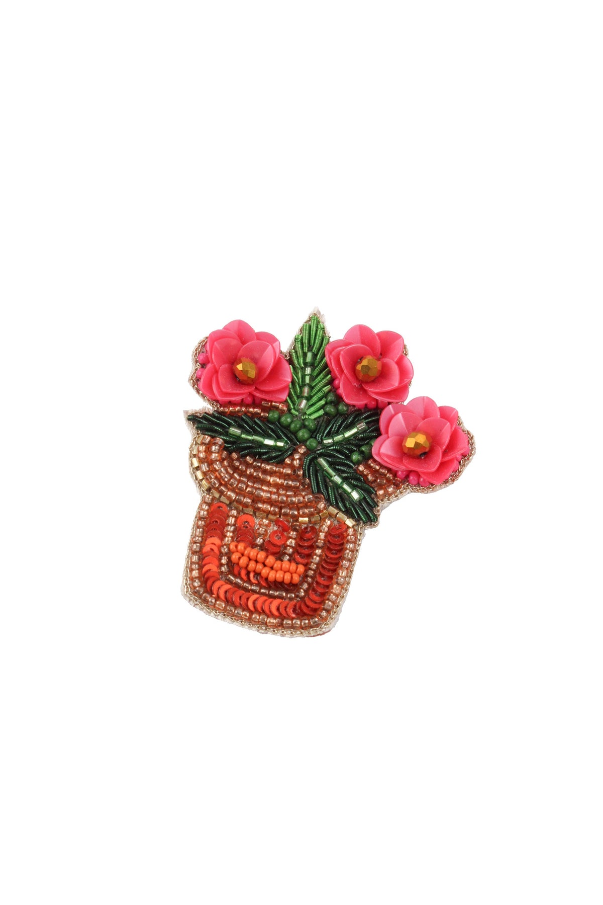WINTER FLOWER POT BROOCH