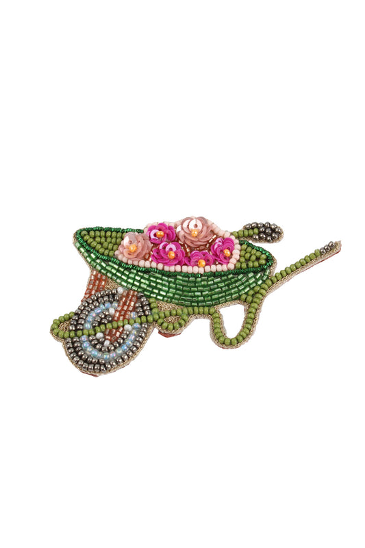WINTER WHEELBARROW BROOCH
